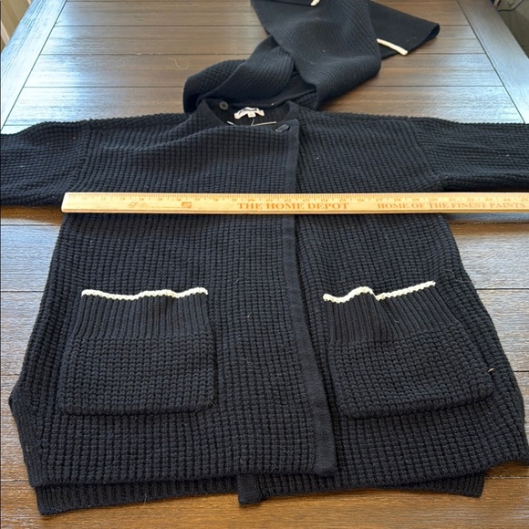 Madewell Merino Wool-Blend Scarf Sweater Jacket Size Small - Picture 9 of 13